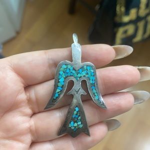 Zuni Peyote Sterling Brooch Pendant